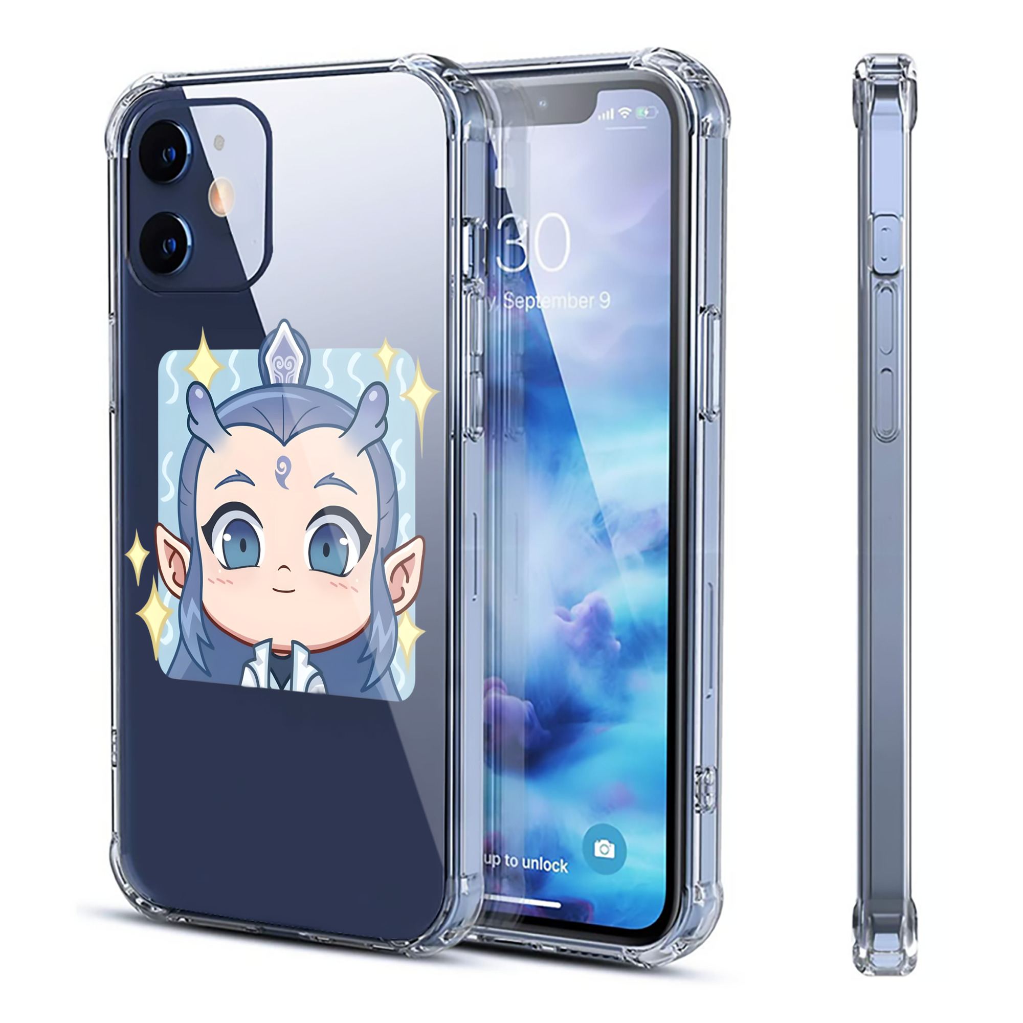 （画像用） Ne Zha 2 ナタ 魔童の大暴れ 【iPhone 12シリーズ対応】透明スマホケース（クリアソフトケース）